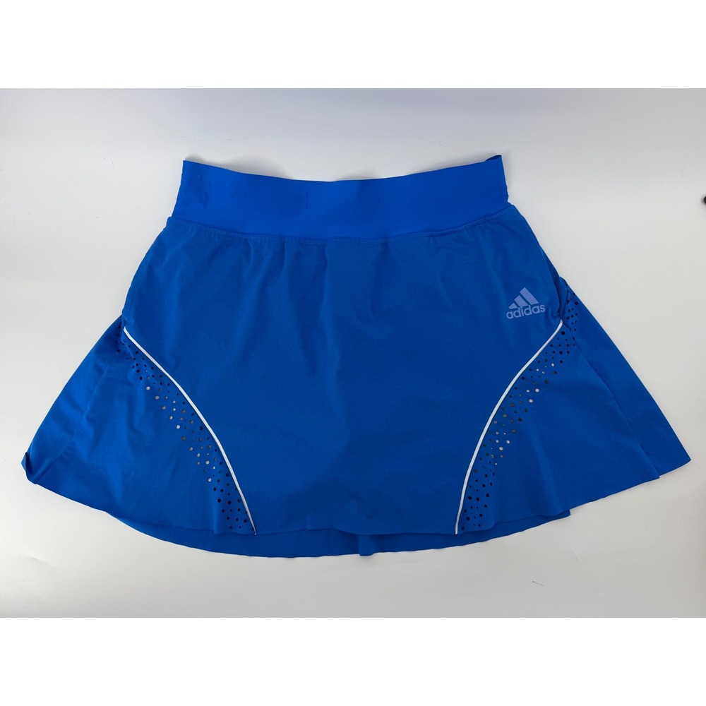 Adidas Womens Royal Blue Laser Cut Athletic Skort Size Medium Tennis Golf Skirt